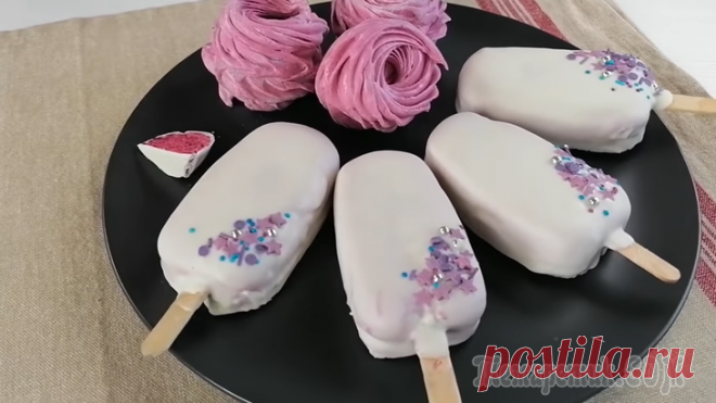 Домашний зефир в белом шоколаде / На вкус лучше, чем мороженое!