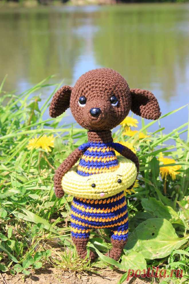 PDF Такса Риччи крючком. FREE crochet pattern; Аmigurumi animal patterns. Амигуруми схемы и описания на русском. Вязаные игрушки и поделки своими руками #amimore - такса, собака, пёс, собачка, щенок, пёсик.