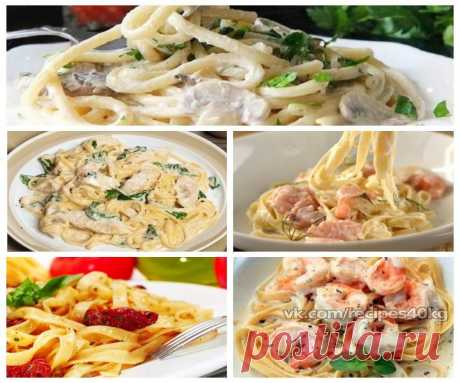 Топ-5 вкуснейших диетических рецептов пасты и спагетти Забирай себе! 1. Спагетти с грибным соусом ?на 100 грамм — 141.28 ккал?Б/Ж/У — 5.52/2.22/24.81? Ингредиенты: — 450 г отваренных спагетти или линвини