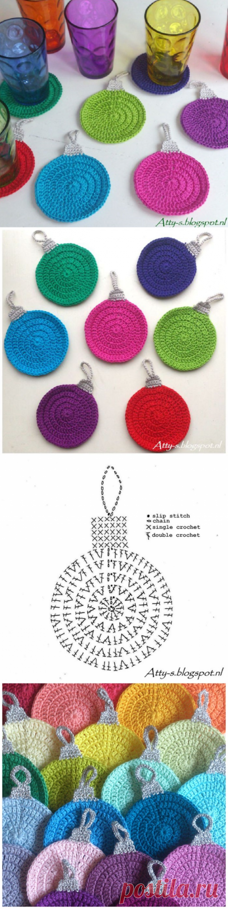 Новогодние игрушки-подставки под бокалы.