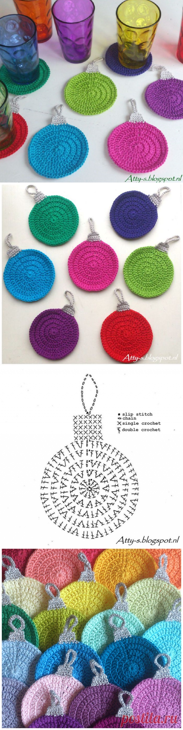 Новогодние игрушки-подставки под бокалы.