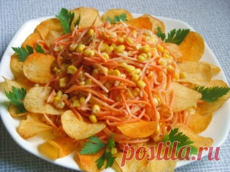 Вкусные и красивые салатики с корейской морковью