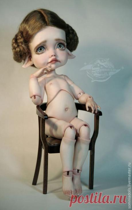 Купить Ромашка. Авторская шарнирная кукла из полиуретана - бежевый, bjd doll, коллекционная кукла