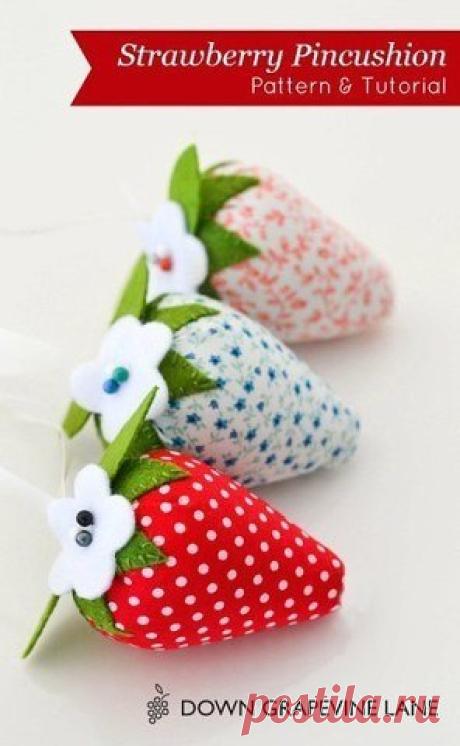 Клубнички из фетра. МК