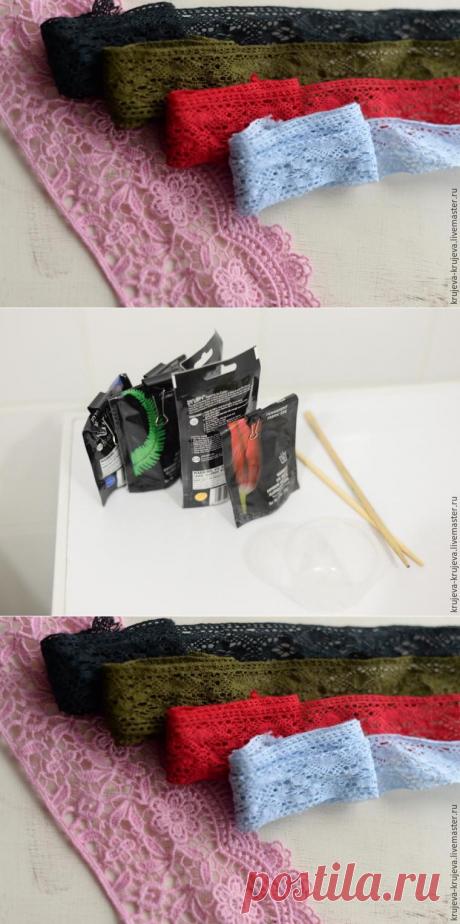 Красим кружево и ткани