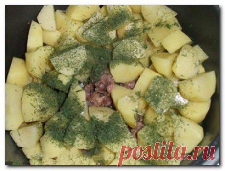 Картошка с тушенкой в мультиварке - пошаговый рецепт | Мультиварик.Ру