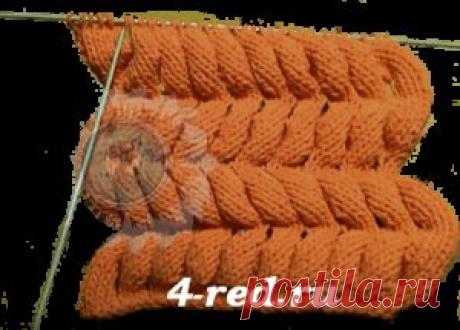 Узор спицами «АЗИАТСКИЙ КОЛОСОК»