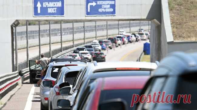 Очередь к Крымскому мосту со стороны Тамани растянулась на 35 километров