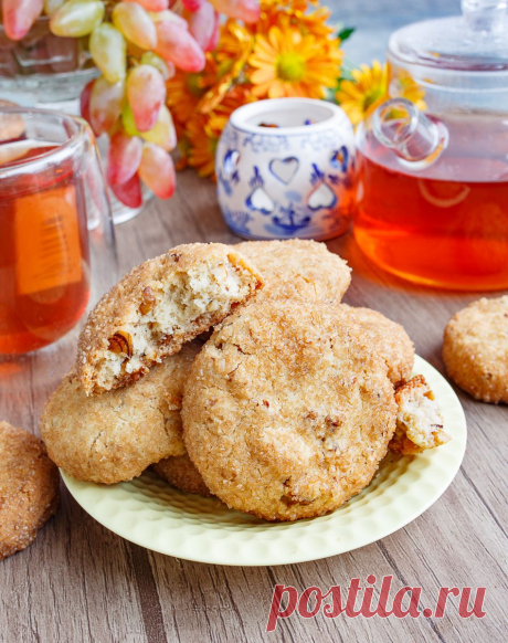 Сахарное печенье с грецкими орехами на Вкусном Блоге