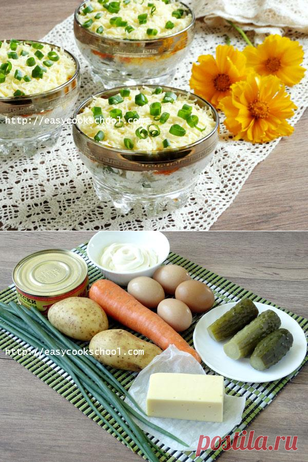Очeнь вкусный салат из пeчeни трeски