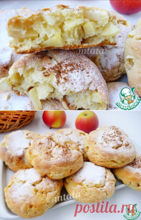 Яблочно-творожные булочки – кулинарный рецепт