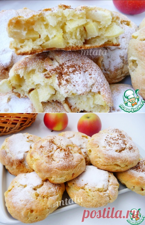 Яблочно-творожные булочки – кулинарный рецепт