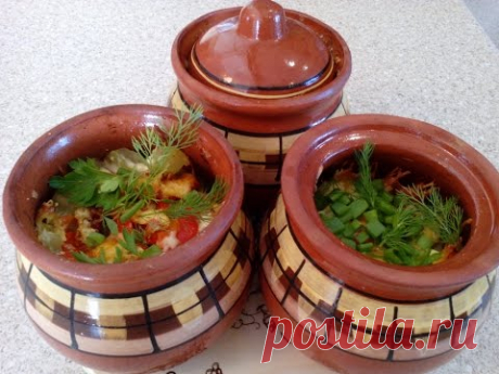 Кабачки с курицей в горшочках - кулинарный рецепт