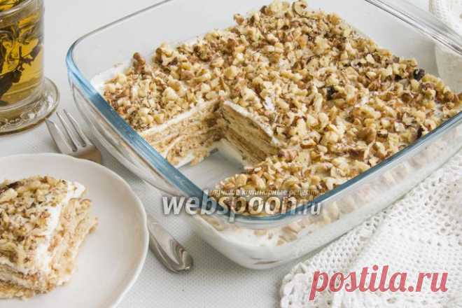 Десерт из сметаны и печенья