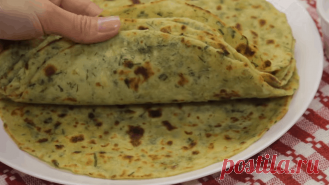 Картофельный лаваш с зеленью — необычно и безумно вкусно