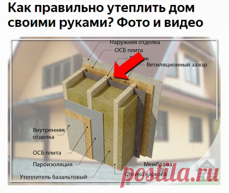 Как правильно утеплить дом своими руками? Фото и видео | Строительство дома от А до Я | Яндекс Дзен