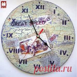 Декорирование часов. Декупаж.Кракелюр. - Декупаж - Рукоделие и творчество - Каталог статей - Рукоделие-мое хобби