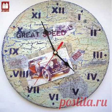 Декорирование часов. Декупаж.Кракелюр. - Декупаж - Рукоделие и творчество - Каталог статей - Рукоделие-мое хобби