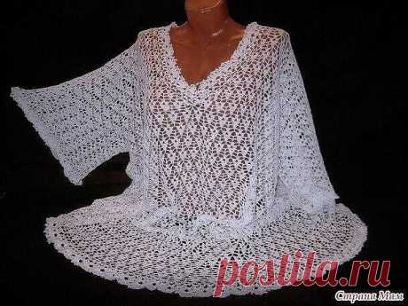 Ажурная туника крючком туника