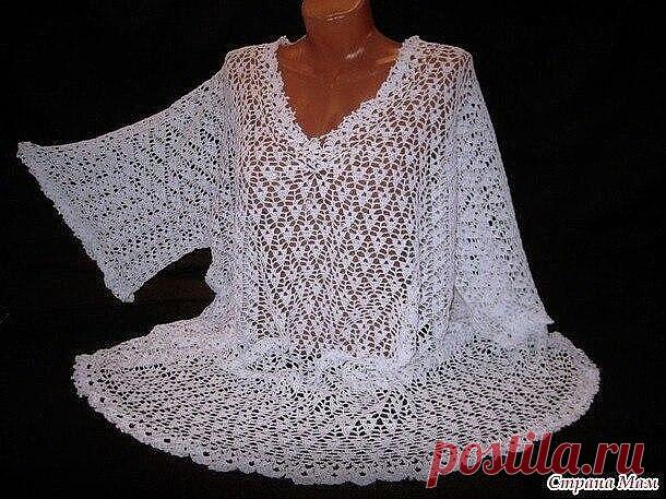 Ажурная туника крючком туника
