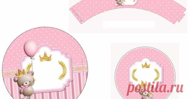 Princesa Osita de Peluche: toppers y wrappers para imprimir gratis.      Lindos   Wrappers y Toppers para Cupcakes de Fiesta de Princesa Osita de Peluche para imprimir gratis.  Aquí unos   Wrappers para Cupca...