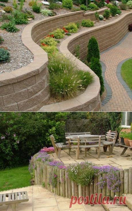 ПОДПОРНАЯ СТЕНКА В ЛАНДШАФТНОМ ДИЗАЙНЕ: КАК ЗА КАМЕННОЙ СТЕНОЙ | Самоцветик