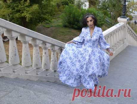 Платье с фарфоровым рисунком / Garpia / 23.08.2020 /Burda 7/2015, Выкройка: 111. Фотофорум на BurdaStyle.ru