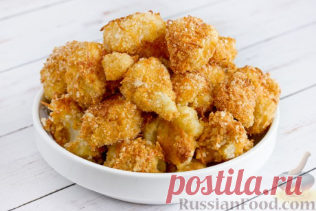 Рецепт: Цветная капуста в сырном кляре в духовке на RussianFood.com