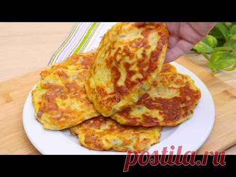 2 моркови, 2 кабачка, 2 яйца! Таких вкусных овощных оладий вы еще не ели! ASMR