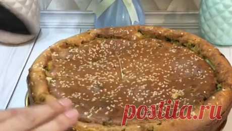 «ЗАЛИВНОЙ ПИРОГ с луком и яйцом»(описание под видео)