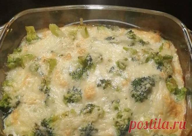 Запеканка брокколи с белком и сыром
