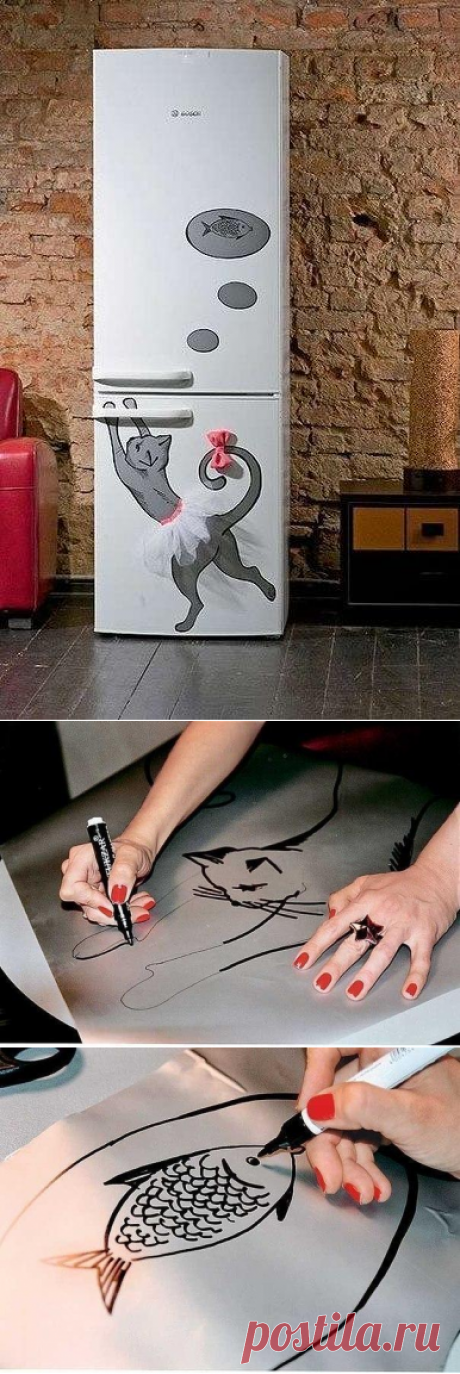 Мадам Рукоделкина - идеи и образы для рукоделия.Делаем забавную наклейку на холодильник. Схема #рукоделие