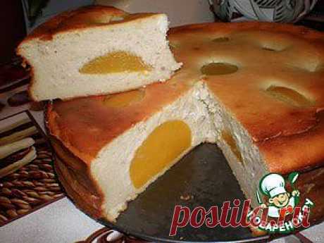 Творожная запеканка с персиком - кулинарный рецепт