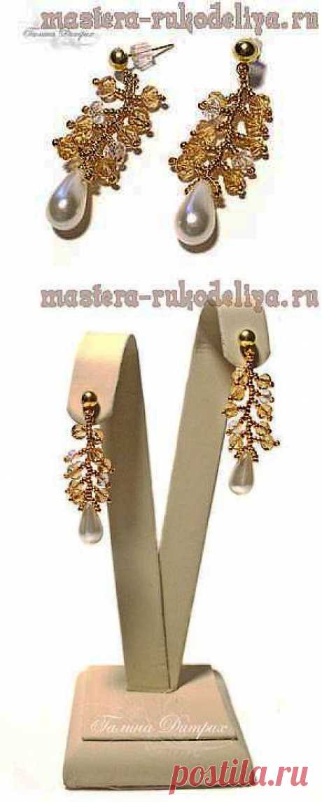 Мастера рукоделия - рукоделие для дома. Бесплатные мастер-классы, фото и видео уроки - Мастер-класс по бисероплетению: Cерьги "Золотые гроздья" в технике кораллы