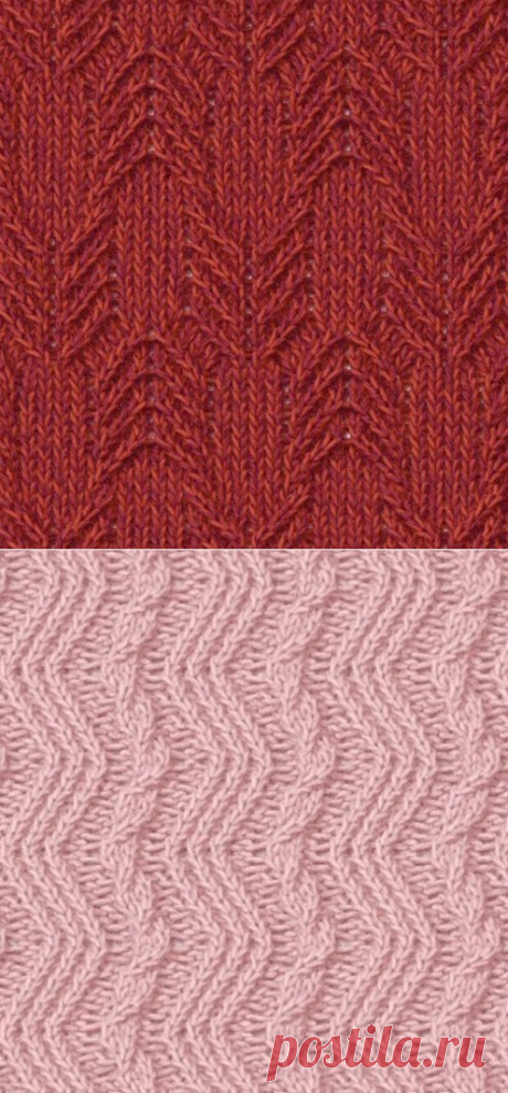 Схемы простых узоров спицами