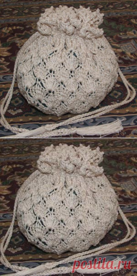 Винтажный Стиль drawstring Сумка-Бесплатная схема вязания крючком | Cobblerscabin в блог