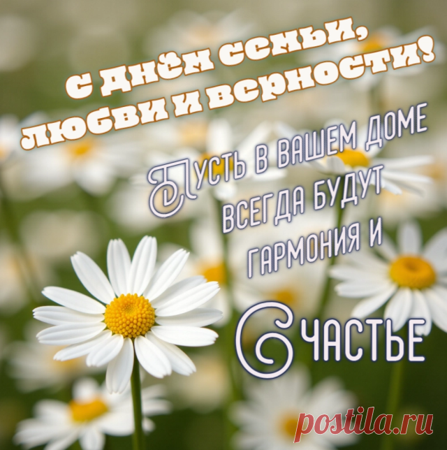 Нежность и ромашки. Яркие открытки ко Дню семьи, любви и верности | АиФ Челябинск