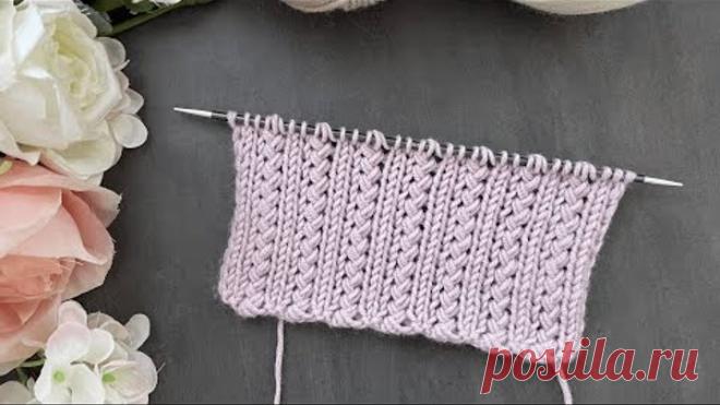 ПОТРЯСАЮЩИЙ РЕЗУЛЬТАТ! СВЯЗАЛА И ВЛЮБИЛАСЬ В ЭТОТ УЗОР спицами. Вязание спицами для начинающих.