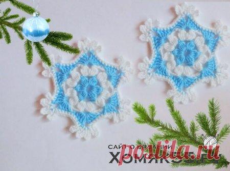 Снежный мотив крючком