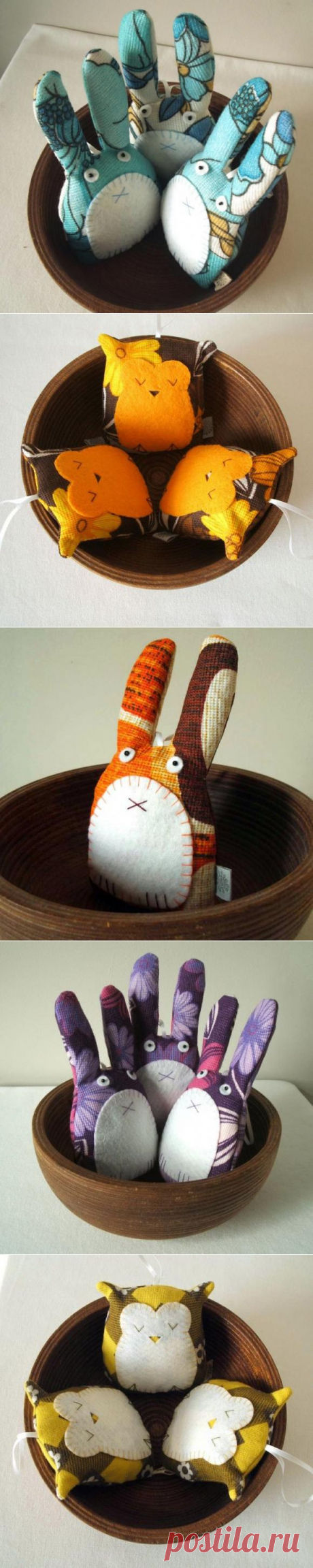 Мягкие игрушки своими руками - Заяц и сова / Тильда, мягкие игрушки своими руками, выкройки / КлуКлу. Рукоделие - бисероплетение, квиллинг, вышивка крестом, вязание