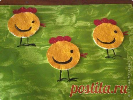Для тех, у кого маленькие детки. Цыплята - мастер-класс. | Страна Мастеров