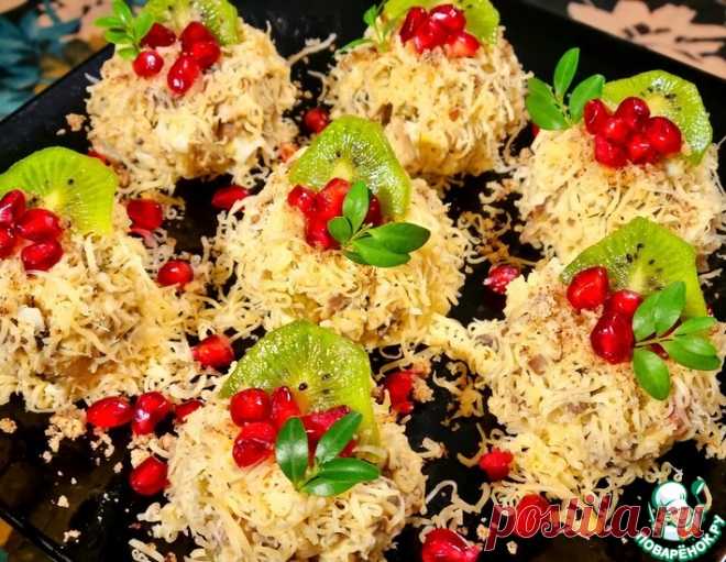 Салат порционный на праздничный стол – кулинарный рецепт