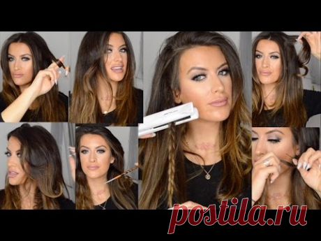 How to CURL and WAVE hair using FLAT IRON hair straighteners by Corioliss