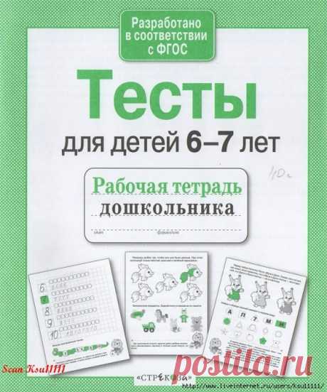 Тесты для детей 6-7 лет. Рабочая тетрадь