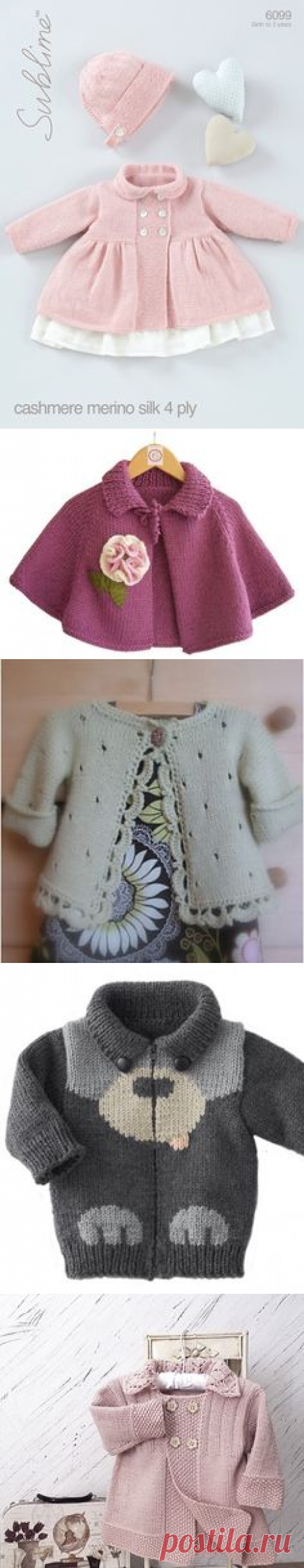 (8) Knit dress - simple, sweet, lovely ~~ Garter bodice, stockinett skirt, finished with crochet puff stitch edging and 3 crochet flowers | Ravelry