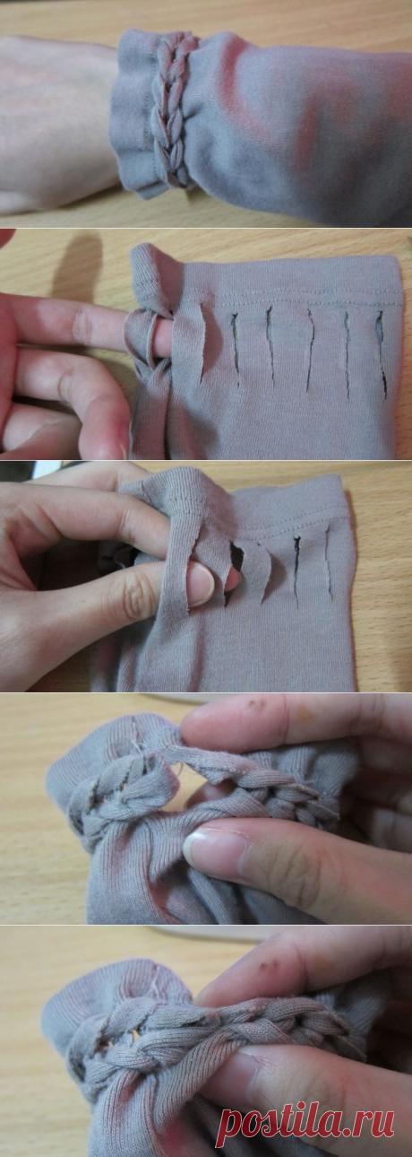 Красивый способ укоротить рукавчик