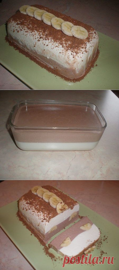 Очень вкусный, творожный десерт с бананом.