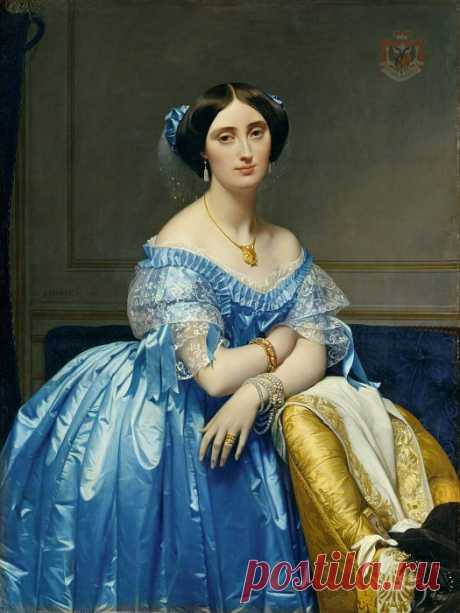 «Жозефина-Элеонора-Мари-де-Полин де Галар Брассак де Беарн (1825-1860), Принцесса де Бройли» картина - Жан Огюст Доминик Энгр