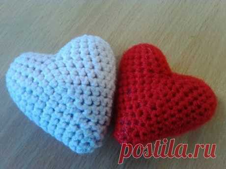 Сердечко - Валентинка! Heart - Valentine! Amigurumi. Crochet.  Амигуруми. Игрушки крючком.