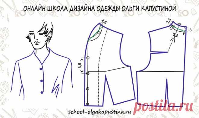 Построение цельнокроеной стойки